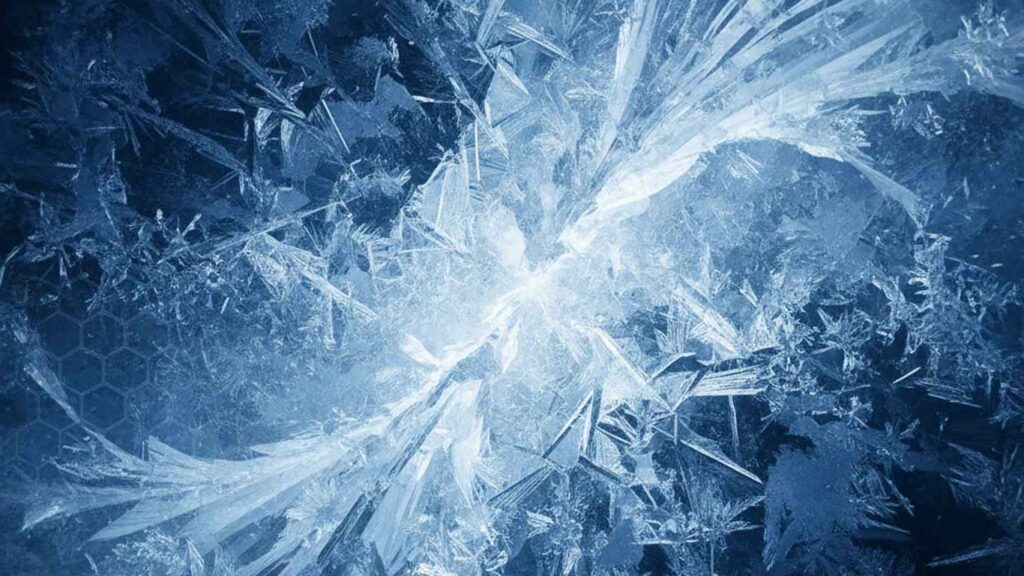 ICy-background-small This is ice breaking from the IQF seafood traditional freezing method.