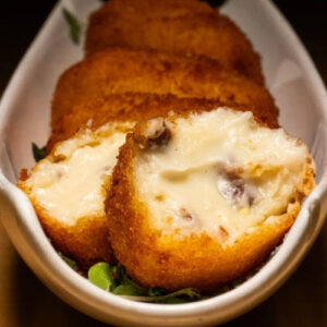Croquette cooked on a plate